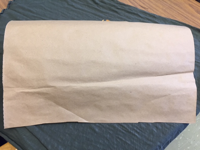 Photo showing John's structure covered by butcher paper.